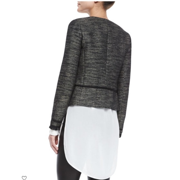 { Vince } - Fringe-Trim Boucle Jacket - Picture 3 of 5